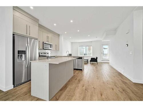 209-669 Savanna Blvd, Calgary, AB - Indoor Photo Showing Kitchen With Stainless Steel Kitchen With Upgraded Kitchen