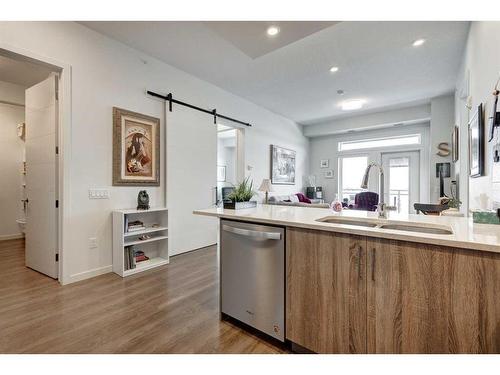 504-24 Mahogany Path Se, Calgary, AB - Indoor Photo Showing Kitchen With Double Sink