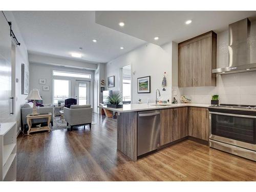 504-24 Mahogany Path Se, Calgary, AB - Indoor Photo Showing Kitchen With Upgraded Kitchen