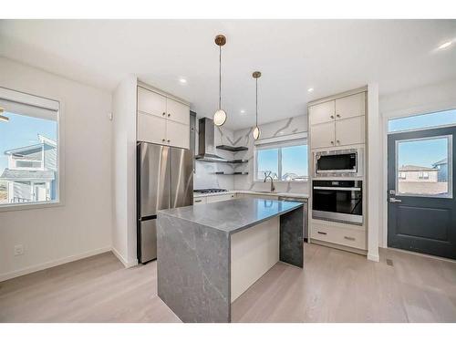 263 Aquila Way Nw, Calgary, AB - Indoor Photo Showing Kitchen With Stainless Steel Kitchen With Upgraded Kitchen