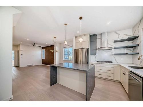 263 Aquila Way Nw, Calgary, AB - Indoor Photo Showing Kitchen With Upgraded Kitchen