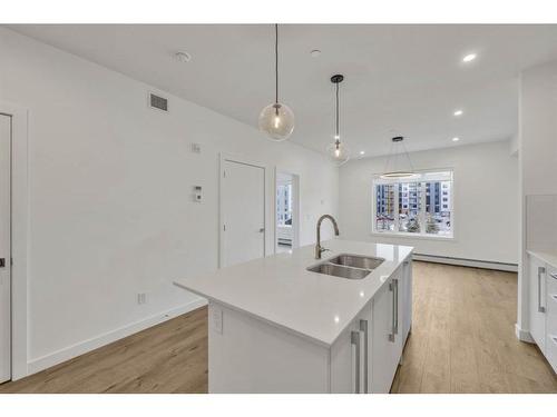 1206-60 Skyview Ranch Road Ne, Calgary, AB - Indoor Photo Showing Kitchen With Double Sink With Upgraded Kitchen