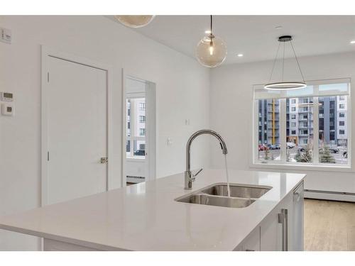 1206-60 Skyview Ranch Road Ne, Calgary, AB - Indoor Photo Showing Kitchen With Double Sink