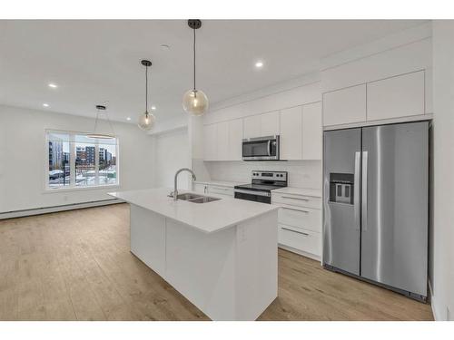 1206-60 Skyview Ranch Road Ne, Calgary, AB - Indoor Photo Showing Kitchen With Double Sink With Upgraded Kitchen