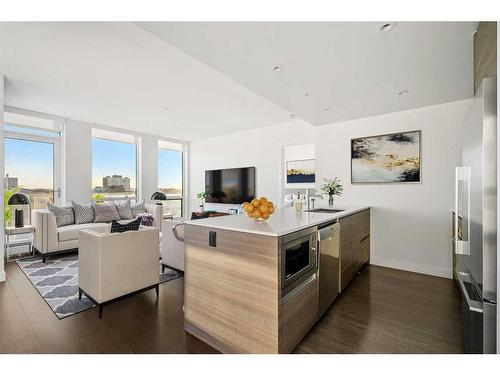 804-1501 6 Street Sw, Calgary, AB - Indoor Photo Showing Living Room