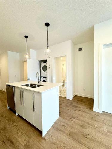 2101-111 Wolf Creek Drive Se, Calgary, AB - Indoor Photo Showing Kitchen With Double Sink