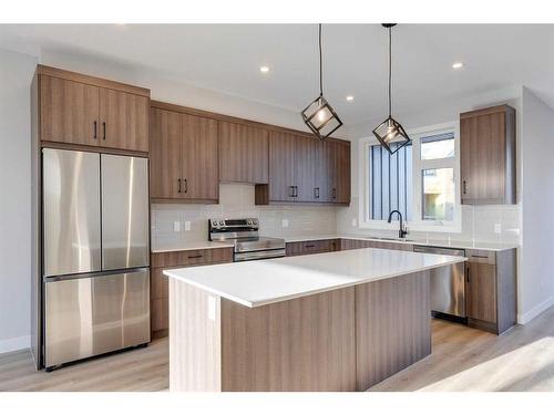 309-85 Sage Hill Heights, Calgary, AB - Indoor Photo Showing Kitchen With Stainless Steel Kitchen With Upgraded Kitchen