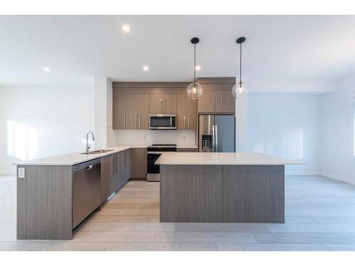 305-280 Chelsea Road, Chestermere, AB - Indoor Photo Showing Kitchen With Stainless Steel Kitchen With Upgraded Kitchen