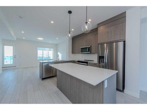 305-280 Chelsea Road, Chestermere, AB - Indoor Photo Showing Kitchen With Stainless Steel Kitchen With Upgraded Kitchen