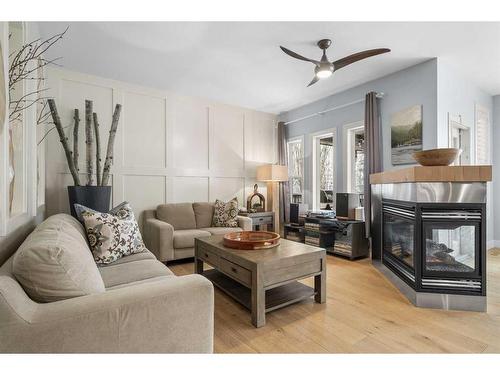 37 Wentworth Way Sw, Calgary, AB - Indoor Photo Showing Living Room With Fireplace