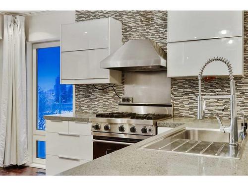 1918 17 Avenue Sw, Calgary, AB - Indoor Photo Showing Kitchen With Double Sink With Upgraded Kitchen