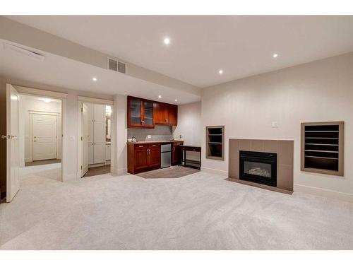 3714 8 Avenue Nw, Calgary, AB - Indoor With Fireplace