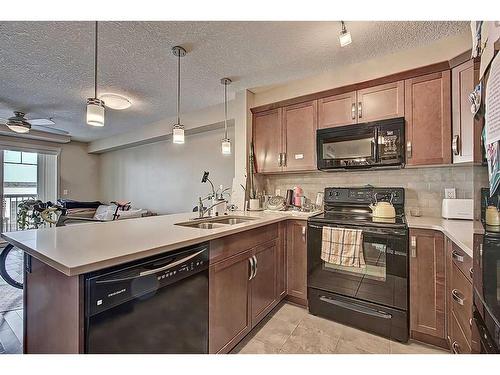 2316-175 Panatella Hill Nw, Calgary, AB - Indoor Photo Showing Kitchen With Double Sink