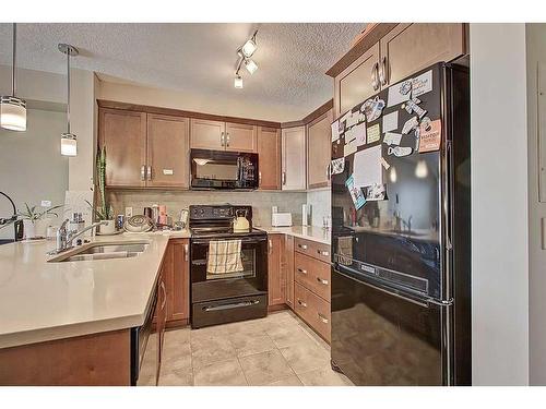 2316-175 Panatella Hill Nw, Calgary, AB - Indoor Photo Showing Kitchen With Double Sink