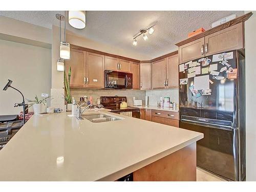 2316-175 Panatella Hill Nw, Calgary, AB - Indoor Photo Showing Kitchen With Double Sink