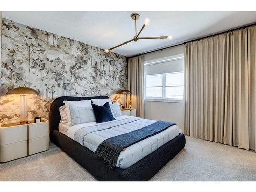 204 Langwell Common Se, Airdrie, AB - Indoor Photo Showing Bedroom