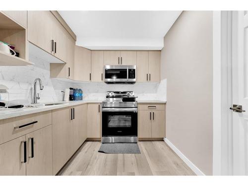 113 Cityline Square Ne, Calgary, AB - Indoor Photo Showing Kitchen With Upgraded Kitchen