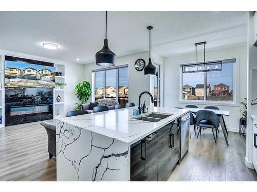 203 Saddlecrest Grove Ne, Calgary, AB - Indoor Photo Showing Kitchen With Double Sink With Upgraded Kitchen