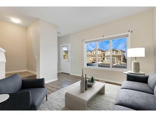 563 Cornerstone Avenue Ne, Calgary, AB - Indoor Photo Showing Living Room