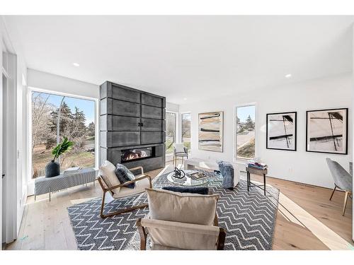 2301 13 Street Nw, Calgary, AB - Indoor Photo Showing Other Room With Fireplace