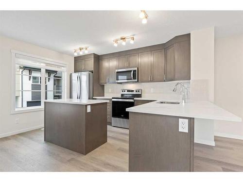 709-474 Seton Circle Se, Calgary, AB - Indoor Photo Showing Kitchen With Upgraded Kitchen