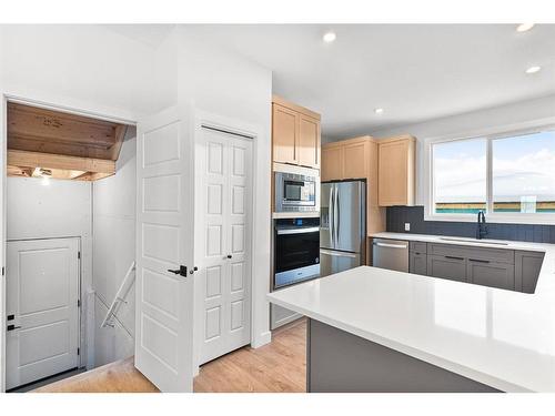 139 Lewiston Drive Ne, Calgary, AB - Indoor Photo Showing Kitchen With Stainless Steel Kitchen