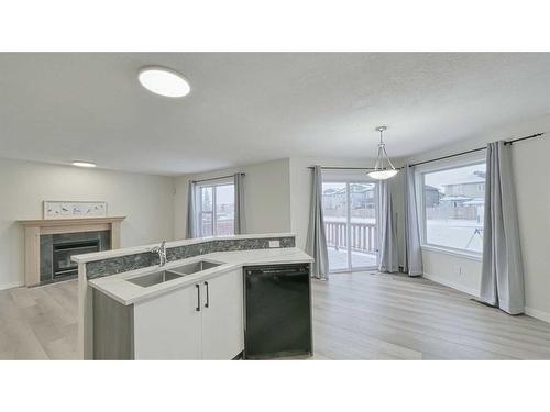 246 Saddlefield Place Ne, Calgary, AB - Indoor With Fireplace