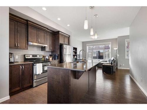 510 Panatella Walk Nw, Calgary, AB - Indoor Photo Showing Kitchen With Stainless Steel Kitchen With Upgraded Kitchen