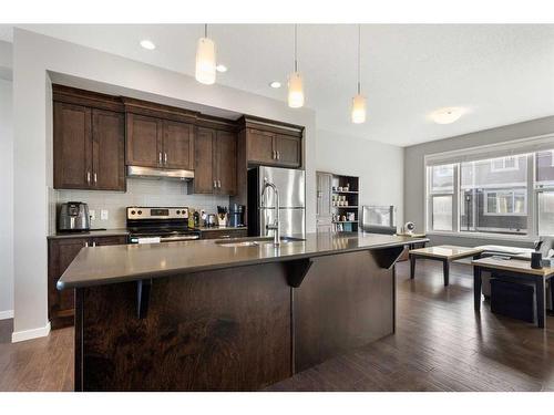 510 Panatella Walk Nw, Calgary, AB - Indoor Photo Showing Kitchen With Stainless Steel Kitchen With Upgraded Kitchen