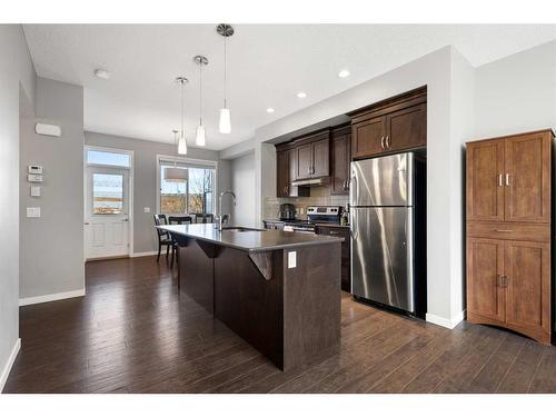 510 Panatella Walk Nw, Calgary, AB - Indoor Photo Showing Kitchen With Stainless Steel Kitchen With Upgraded Kitchen