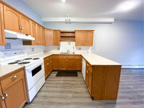 104-5600 Sunrise Crescent, Olds, AB - Indoor Photo Showing Kitchen With Double Sink