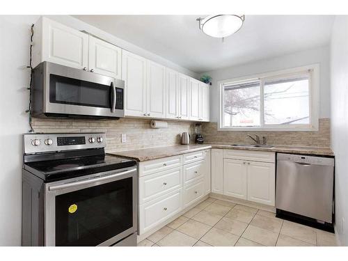 2040 47 Street Se, Calgary, AB - Indoor Photo Showing Kitchen With Double Sink