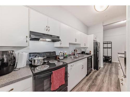 412-1410 2 Street Sw, Calgary, AB - Indoor Photo Showing Kitchen With Double Sink