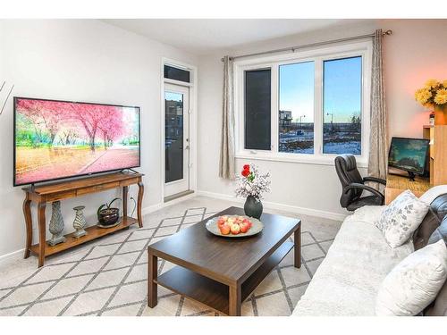 1208-80 Greenbriar Place Nw, Calgary, AB - Indoor Photo Showing Living Room With Fireplace