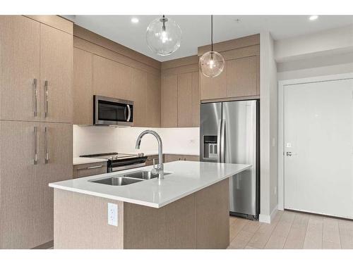 2212-395 Skyview Parkway Ne, Calgary, AB - Indoor Photo Showing Kitchen With Stainless Steel Kitchen With Double Sink With Upgraded Kitchen