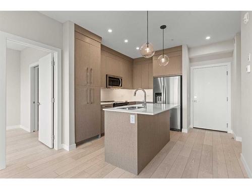 2212-395 Skyview Parkway Ne, Calgary, AB - Indoor Photo Showing Kitchen With Stainless Steel Kitchen With Double Sink With Upgraded Kitchen