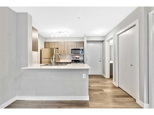 2312-4641 128 Avenue Ne, Calgary, AB - Indoor Photo Showing Kitchen With Double Sink