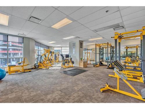 910-225 11 Avenue Se, Calgary, AB - Indoor Photo Showing Gym Room