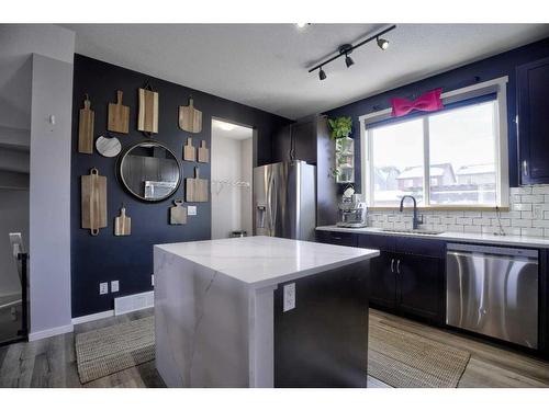 656 Walden Drive Se, Calgary, AB - Indoor Photo Showing Kitchen With Upgraded Kitchen