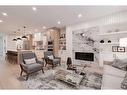 2810 35 Street Sw, Calgary, AB  - Indoor Photo Showing Living Room With Fireplace 