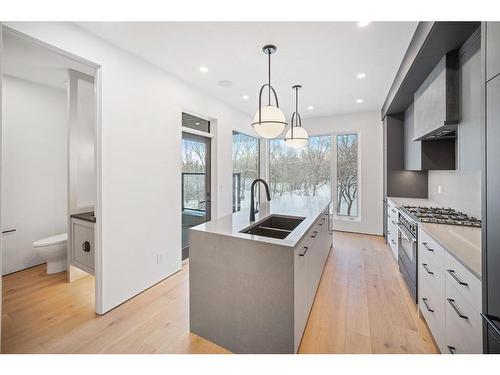 2303 13 Street Nw, Calgary, AB - Indoor Photo Showing Kitchen With Double Sink With Upgraded Kitchen