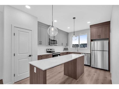 43 Sage Hill Lane Nw, Calgary, AB - Indoor Photo Showing Kitchen With Stainless Steel Kitchen With Upgraded Kitchen