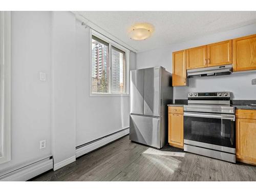 401-1236 15 Avenue Sw, Calgary, AB - Indoor Photo Showing Kitchen With Stainless Steel Kitchen