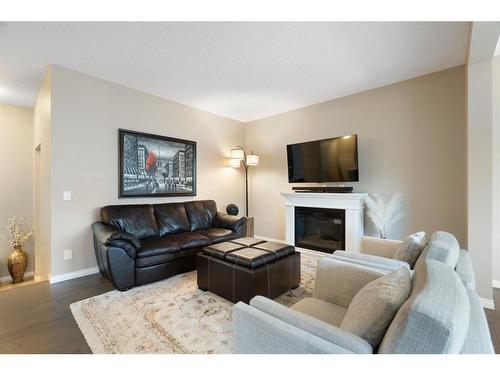 289 Auburn Meadows Boulevard Se, Calgary, AB - Indoor Photo Showing Living Room With Fireplace