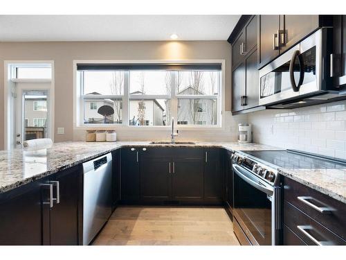 289 Auburn Meadows Boulevard Se, Calgary, AB - Indoor Photo Showing Kitchen With Upgraded Kitchen