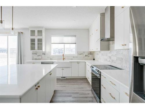 76 Carrington Close Nw, Calgary, AB - Indoor Photo Showing Kitchen With Upgraded Kitchen