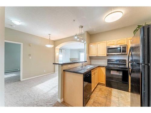 406-881 15 Avenue Sw, Calgary, AB - Indoor Photo Showing Kitchen With Double Sink