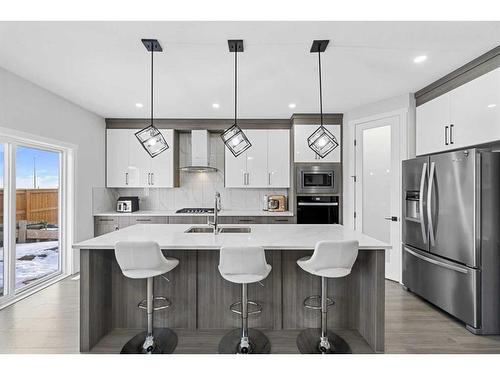 177 Saddlelake Terrace Ne, Calgary, AB - Indoor Photo Showing Kitchen With Stainless Steel Kitchen With Double Sink With Upgraded Kitchen