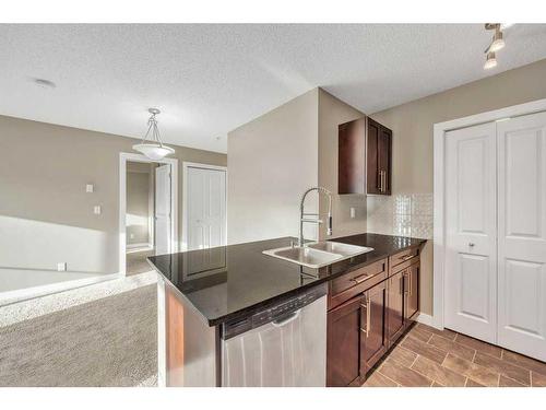 405-2715 12 Avenue Se, Calgary, AB - Indoor Photo Showing Kitchen With Double Sink