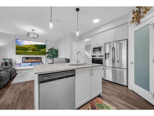 469 Creekrun Crescent Sw, Airdrie, AB - Indoor Photo Showing Kitchen With Stainless Steel Kitchen With Upgraded Kitchen